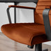 Centro Burnt Orange Velvet Reclining Office Chair