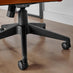 Centro Burnt Orange Velvet Reclining Office Chair