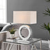 Chloe Mirror and White Halo Table Lamp