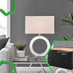 Chloe Mirror and White Halo Table Lamp