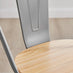 2x Colton Grey 'Tolix' Style Metal and Wood Dining Chairs