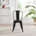 2x Colton Black 'Tolix' Style Metal Dining Chairs