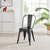 2x Colton Black 'Tolix' Style Metal Dining Chairs