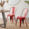 2x Colton Red 'Tolix' Style Metal Dining Chairs