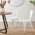 2x Colton White 'Tolix' Style Metal Dining Chairs