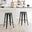 2x Colton Black Metal 'Tolix' Style Bar Stools