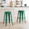 2x Colton Dark Green Metal 'Tolix' Style Bar Stools