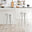 2x Colton White Metal 'Tolix' Style Bar Stools