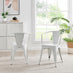 2x Colton White 'Tolix' Style Metal Dining Chairs with Arms