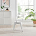 2x Colton White 'Tolix' Style Metal Dining Chairs with Arms