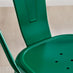 2x Colton Dark Green 'Tolix' Style Metal Dining Chairs