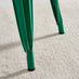 2x Colton Dark Green 'Tolix' Style Metal Dining Chairs