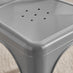 2x Colton Grey 'Tolix' Style Metal Dining Chairs