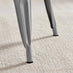 2x Colton Grey 'Tolix' Style Metal Dining Chairs