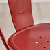 2x Colton Red 'Tolix' Style Metal Dining Chairs