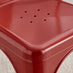 2x Colton Red 'Tolix' Style Metal Dining Chairs