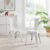 2x Colton White 'Tolix' Style Metal Dining Chairs