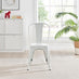 2x Colton White 'Tolix' Style Metal Dining Chairs