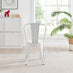 2x Colton White 'Tolix' Style Metal Dining Chairs