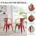 2x Colton White 'Tolix' Style Metal Dining Chairs with Arms