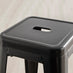 2x Colton Black Metal 'Tolix' Style Bar Stools