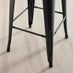 2x Colton Black Metal 'Tolix' Style Bar Stools