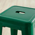 2x Colton Dark Green Metal 'Tolix' Style Bar Stools