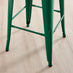 2x Colton Dark Green Metal 'Tolix' Style Bar Stools