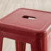 2x Colton Red Metal 'Tolix' Style Bar Stools