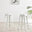 2x Colton White Metal 'Tolix' Style Bar Stools
