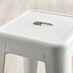 2x Colton White Metal 'Tolix' Style Bar Stools