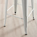 2x Colton White Metal 'Tolix' Style Bar Stools