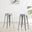 2x Colton Grey Metal 'Tolix' Style Bar Stools