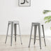 2x Colton Grey Metal 'Tolix' Style Bar Stools