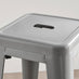 2x Colton Grey Metal 'Tolix' Style Bar Stools