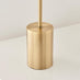 Coral Pink Glass and Brass Table Lamp
