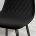 2x Corona Black Faux Leather Counter Stools Black Legs