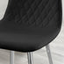 2x Corona Black Faux Leather Counter Stools Silver Legs