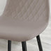 2x Corona Cappuccino Beige Faux Leather Counter Stools Black Legs