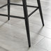 2x Corona Cappuccino Beige Faux Leather Counter Stools Black Legs