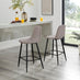 2x Corona Cappuccino Beige Faux Leather Counter Stools Black Legs