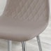 2x Corona Cappuccino Beige Faux Leather Counter Stools Silver Legs