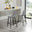 2x Corona Grey Faux Leather Counter Stools Black Legs
