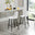 2x Corona White Faux Leather Counter Stools Black Legs