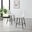 2x Corona White Faux Leather Counter Stools Black Legs