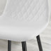 2x Corona White Faux Leather Counter Stools Black Legs