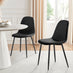 2x Corona Black Faux Leather Dining Chairs Black Legs
