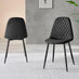 Novara 100cm Round Black Leg Dining Table & 2 Black Corona Black Leg Chairs