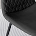 2x Corona Black Faux Leather Dining Chairs Black Legs