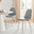 2x Corona Grey Faux Leather Dining Chairs Silver Legs